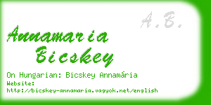 annamaria bicskey business card