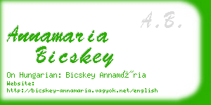 annamaria bicskey business card